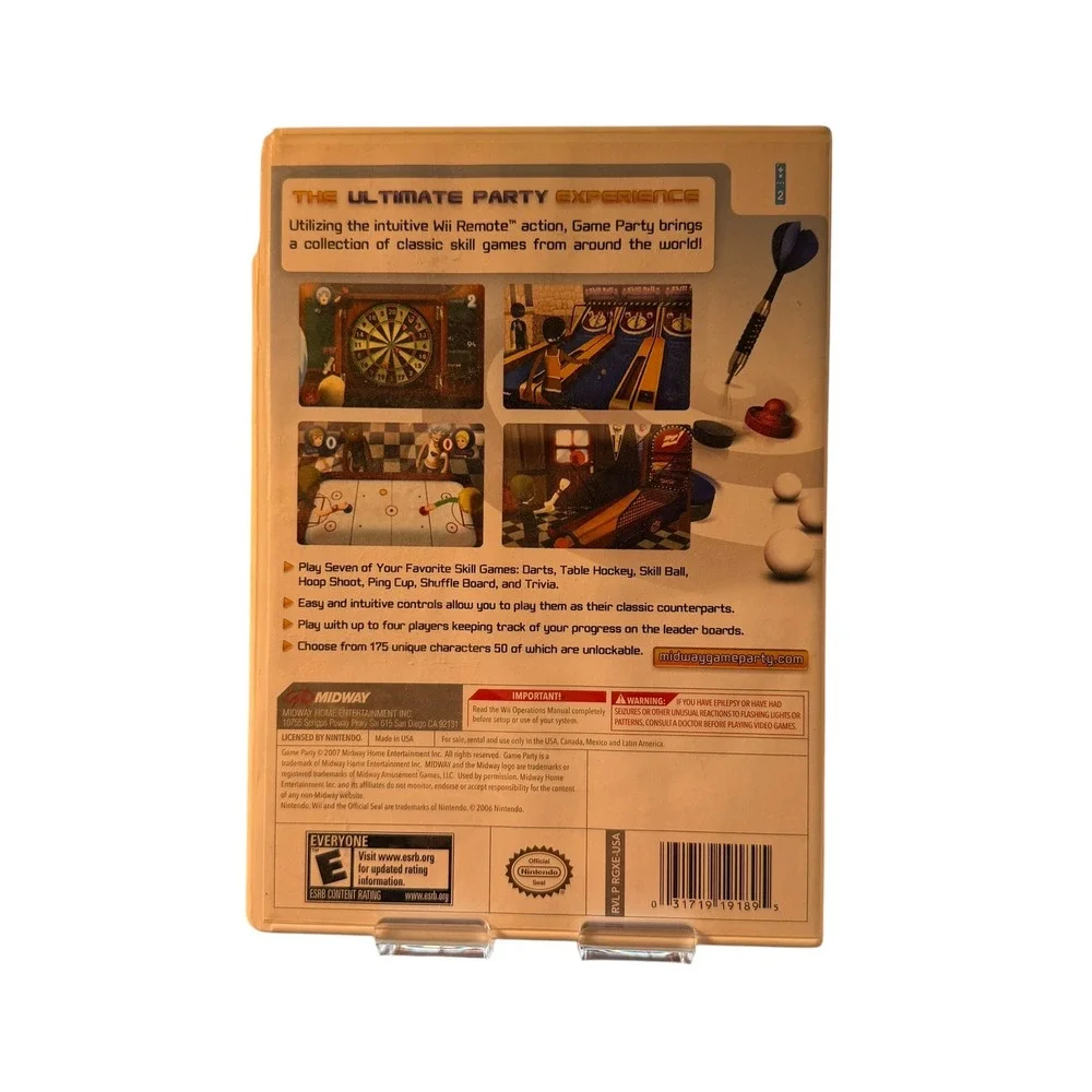 Game Party Nintendo Wii Midway 2007 Sports Compilation RVL-P-RGXE-USA CIB